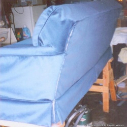Blue Velvet Sofa Slipcover